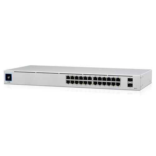 Ubiquiti UniFi 24 Port Managed Gigabit Switch, 16x PoE+ Ports, 8x Gigabit Ethernet Ports, 2xSFP - 95W - Touch Display - Fanless - GEN2, Ubiquiti UniFi 24 Port Managed Gigabit Switch, 16x PoE+ Ports, 8x Gigabit Ethernet Ports, 2xSFP - 95W - Touch Display - Fanless - GEN2,